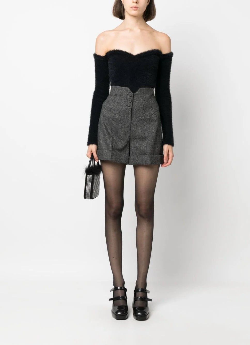 Moschino slub-texture high-waisted shorts Size 30" / US 8 / IT 44 - 5 Thumbnail