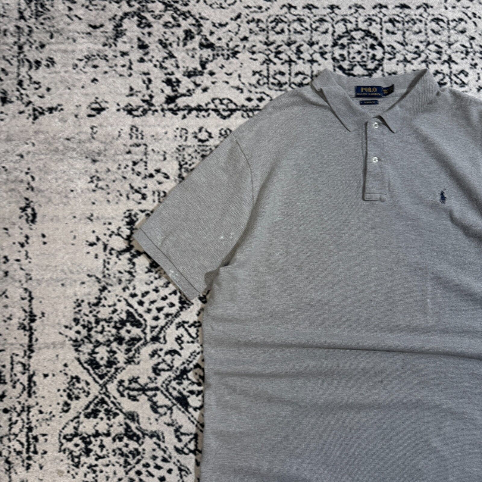 Ralph Lauren × Vintage Vintage Ralph Lauren Gray Cotton Polo Shirt Size XXL Y2K 90s Size US XXL / EU 58 / 5 - 3 Thumbnail