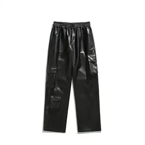 Japanese Brand × Vintage Avant garde multi pocket cargo pu leather pants Size US 30 / EU 46 - 3 Thumbnail