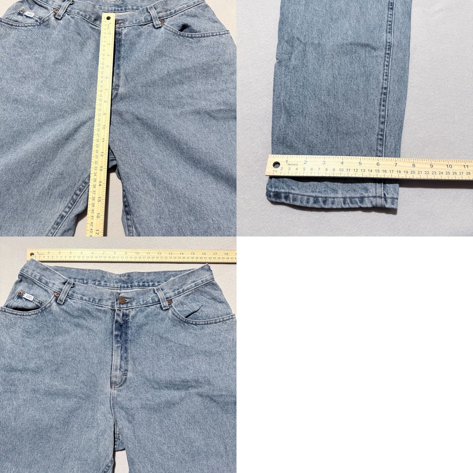 Lee VINTAGE Lee Jeans Women's Blue Denim High Rise Classic Pockets Straight Zip Fly - 32x29 Size 24" / US 00 / IT 34 - 10 Thumbnail