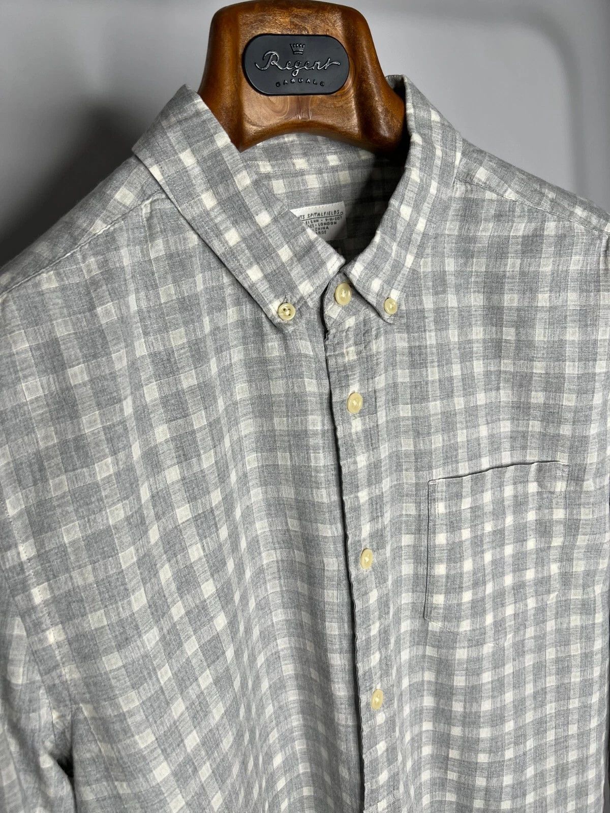 Allsaints ALLSAINTS Haku L/Slv Shirt Wool Linen Blend Plaid Japan Made Size US L / EU 52-54 / 3 - 6 Thumbnail