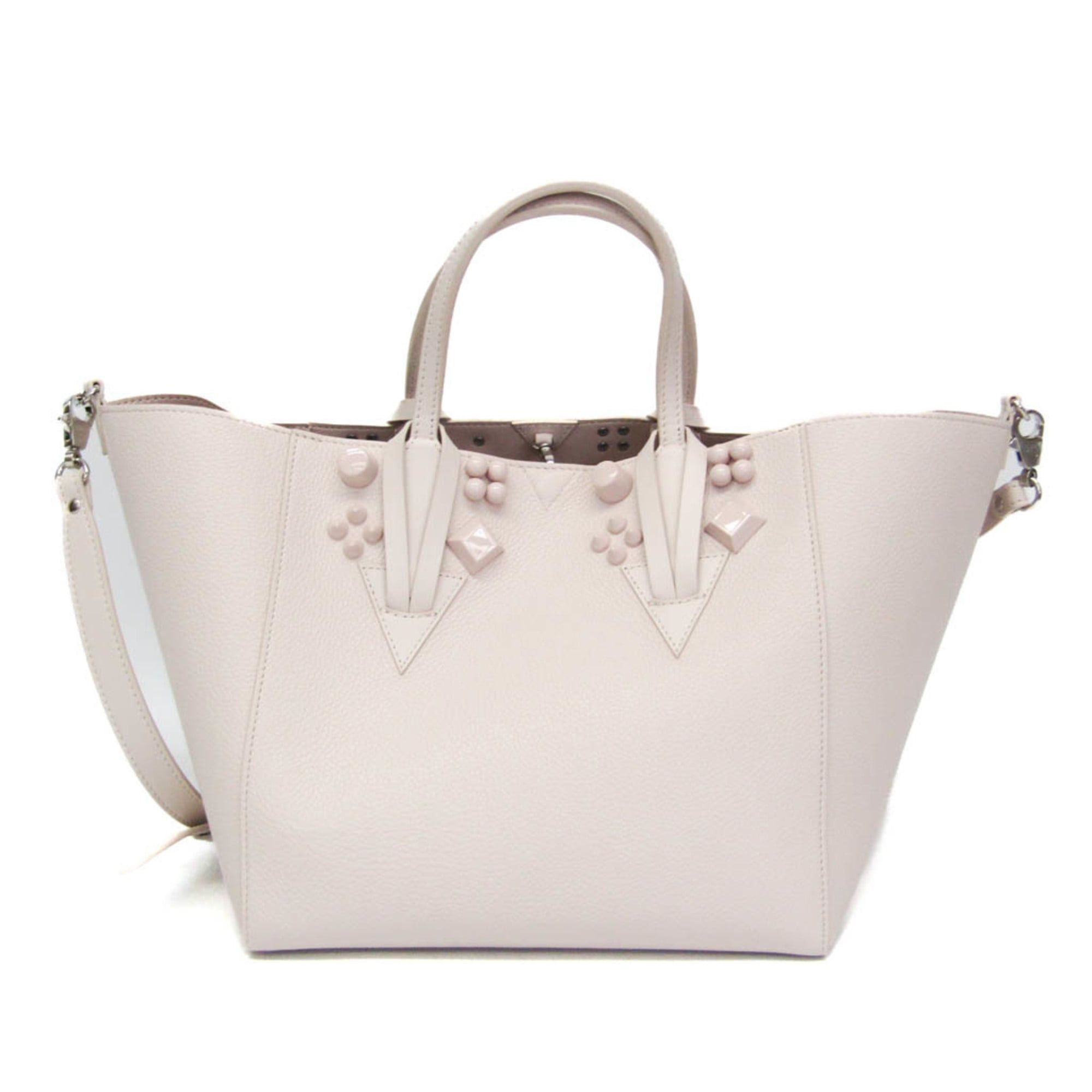 Christian Louboutin Christian Louboutin CABACHIC 1235321 Women's Leather Shoulder Bag,Tote Bag Light Pink Size ONE SIZE - 1 Thumbnail