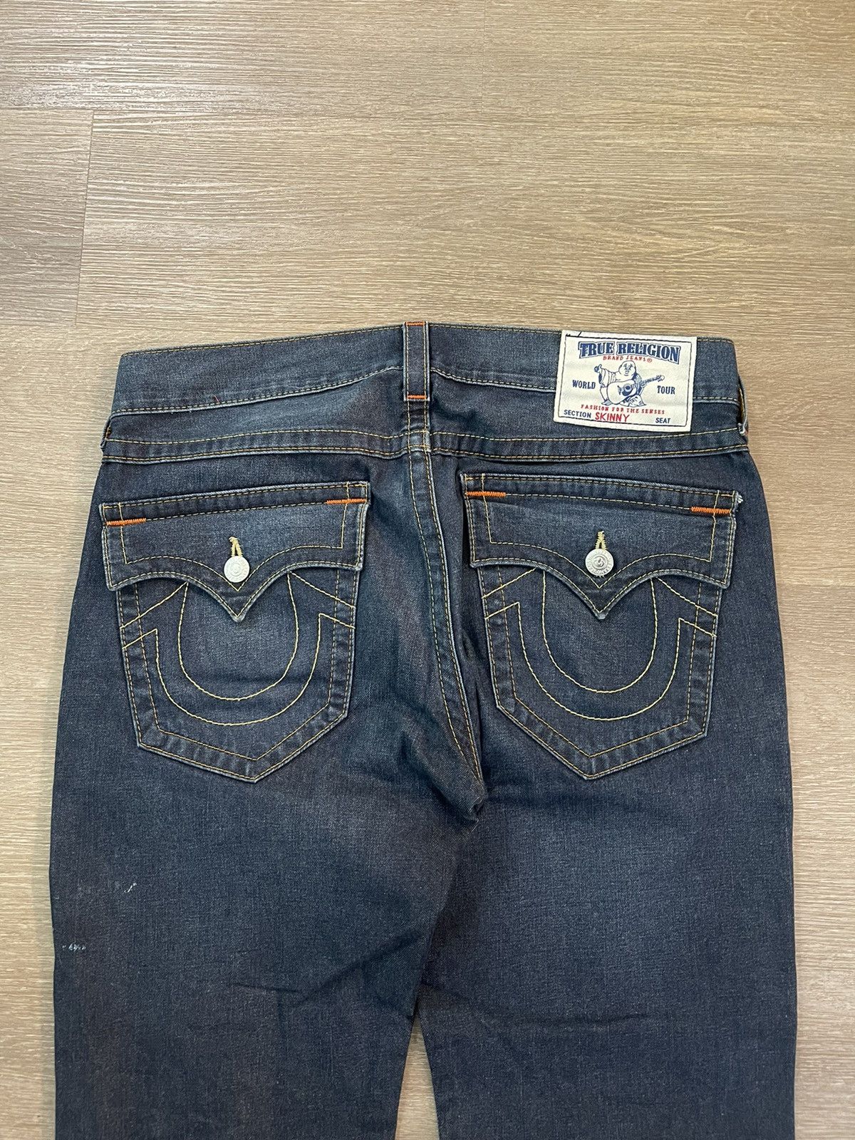 True Religion × Vintage VINTAGE TRUE RELIGION SLIM FIT THICK STITCH DENIM JEANS Size US 36 / EU 52 - 1 Thumbnail