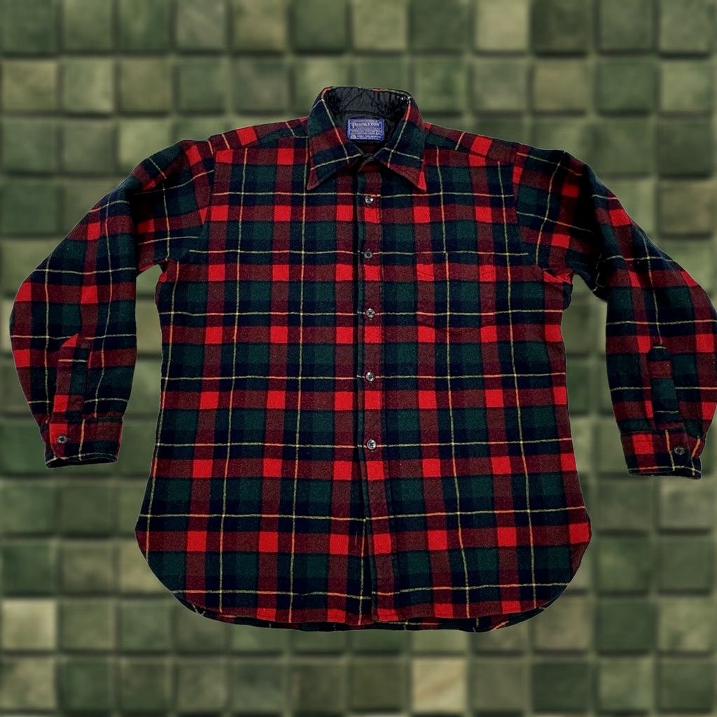 Pendleton VINTAGE Pendleton Flannel Shirt Women xl Red Plaid Wool USA Button-Up 60s Classic Cowgirl Size XL / US 12-14 / IT 48-50 - 1 Thumbnail