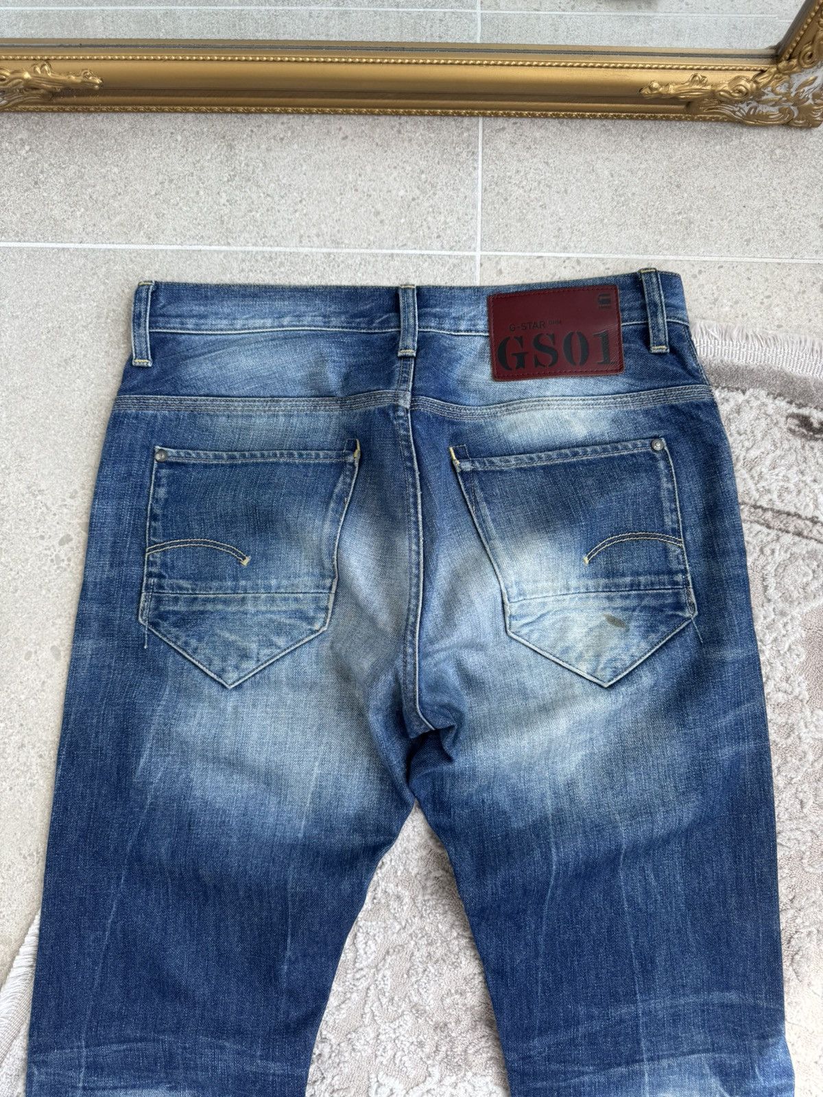 G-Star G-Star Raw GS01 Denim Jeans – Slim/Straight Fit Indigo Wash Size US 33 - 4 Thumbnail