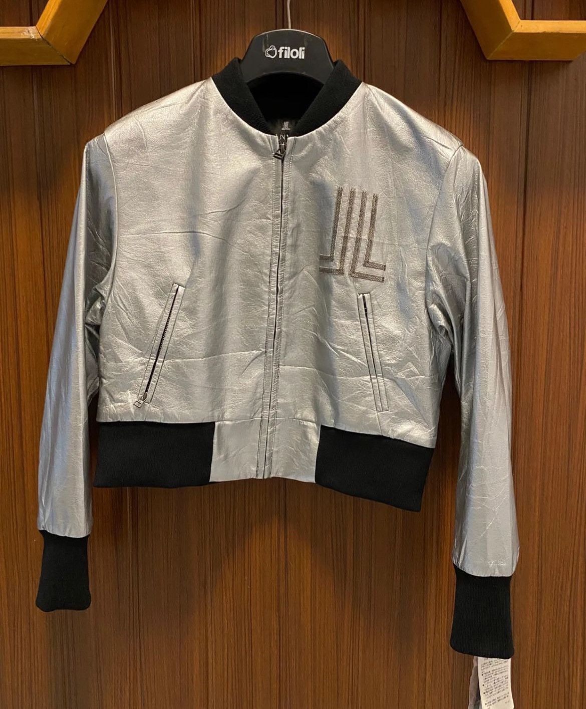 image of Dior x Lanvin Bomber Jacket Vintage in Silver, Women's (Size Small)