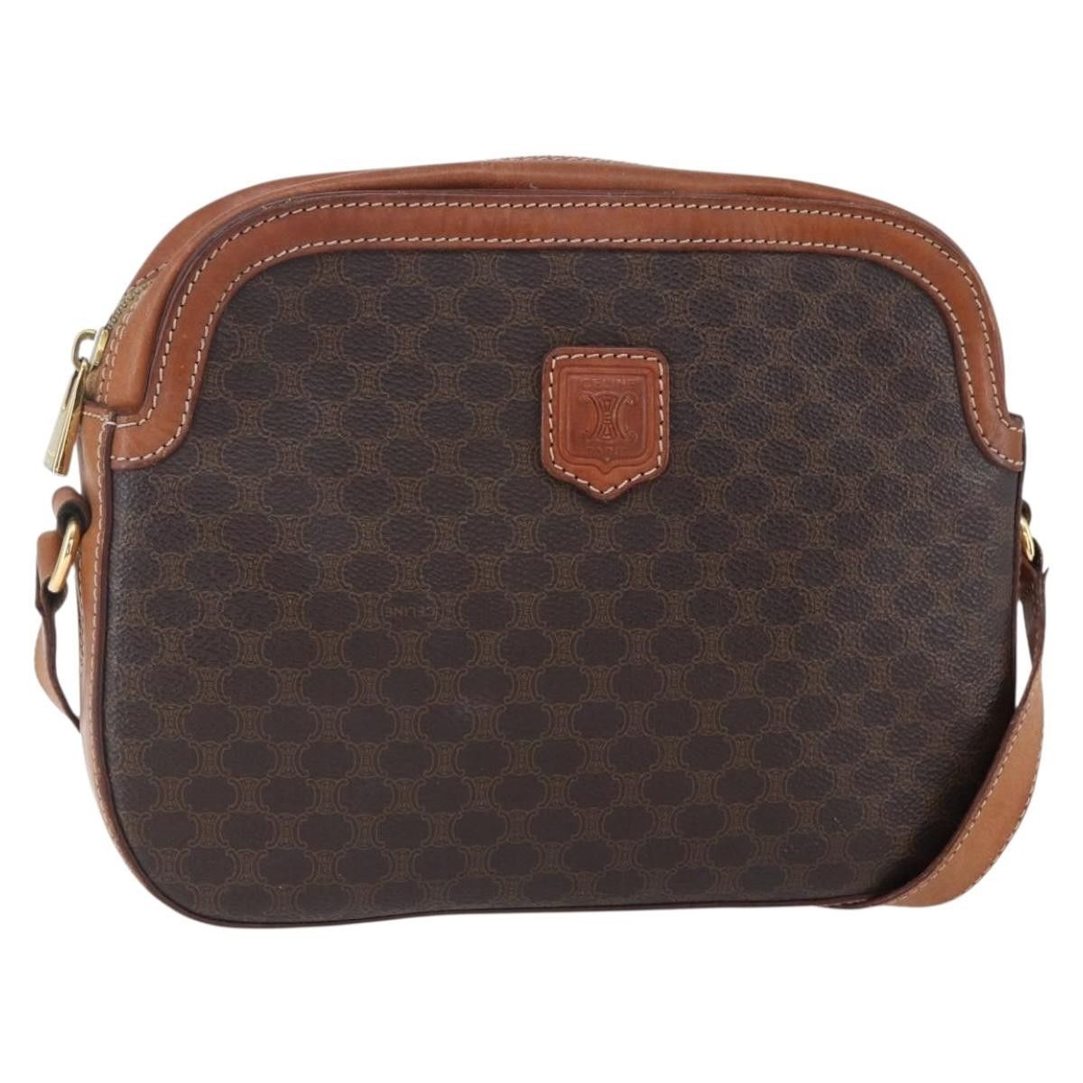 Celine Celine Vintage Macadam Shoulder Bag Canvas and Leather Size ONE SIZE - 1 Thumbnail