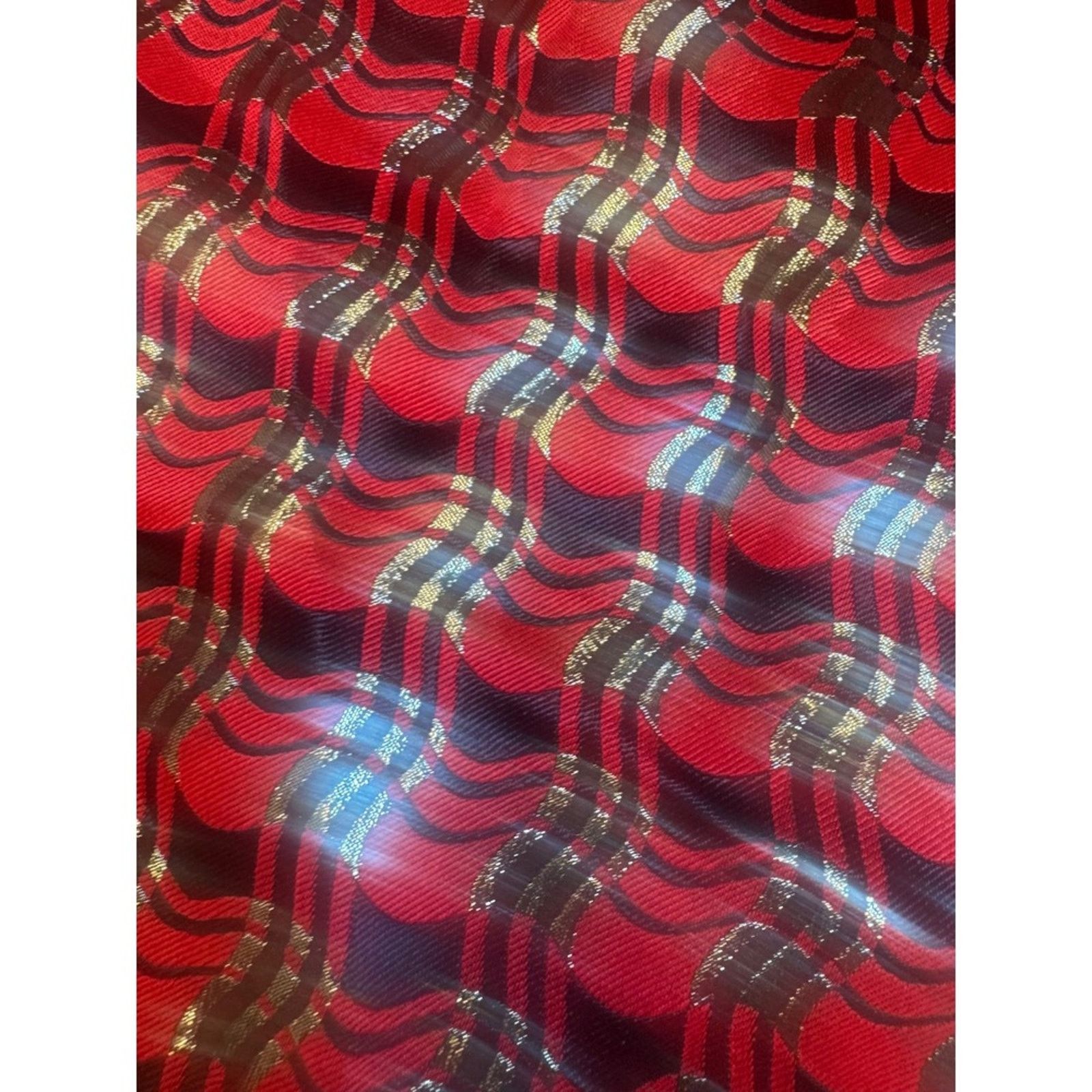 Diane von Furstenberg DVF Metallic Red Black Bodycon Dress Size 6 Size S / US 4 / IT 40 - 5 Thumbnail