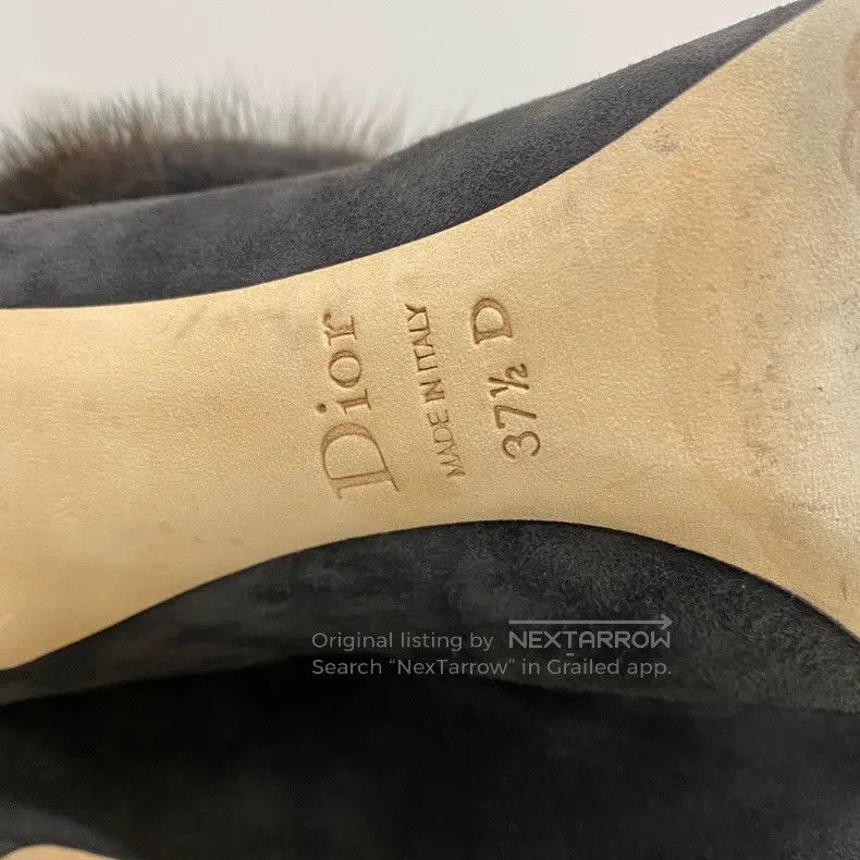 Dior Dior Suede with mink women's high-heeled boots Size US 7 / IT 37 - 9 Thumbnail