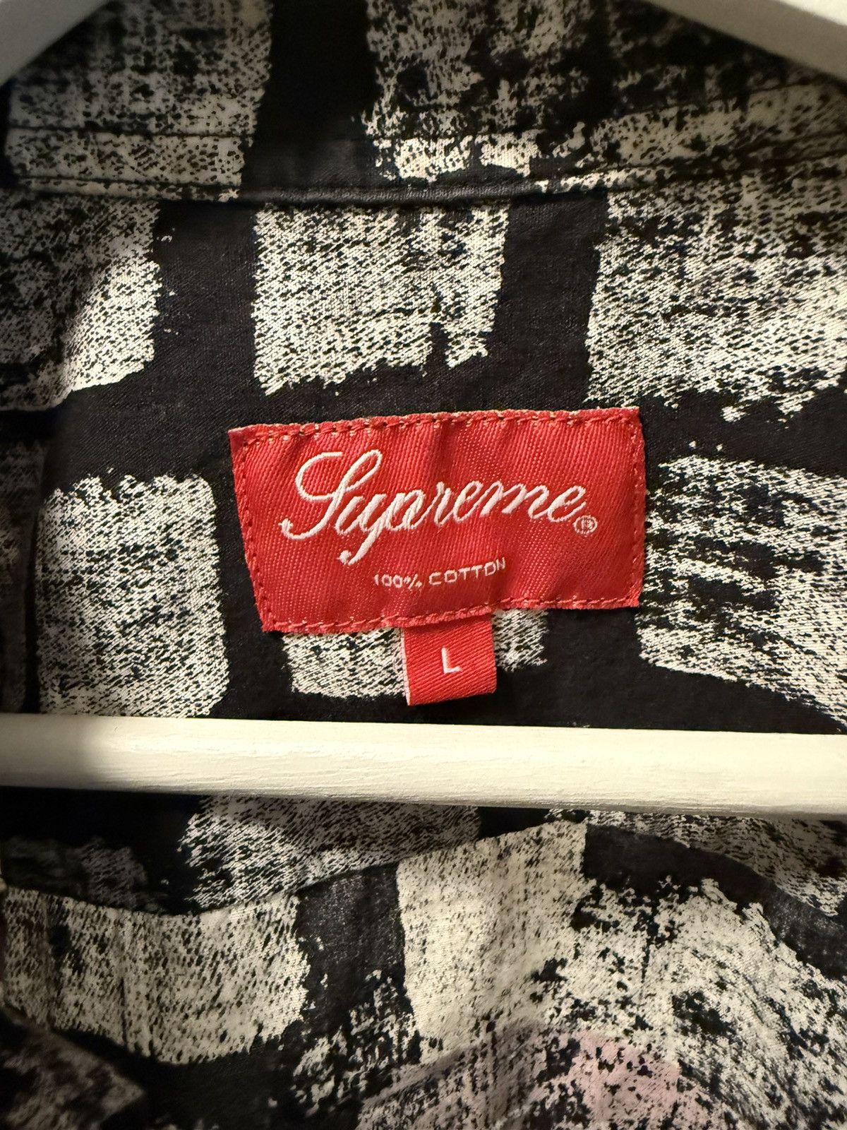 Supreme SS14 Block Print Button Up Shirt Size US L / EU 52-54 / 3 - 4 Thumbnail