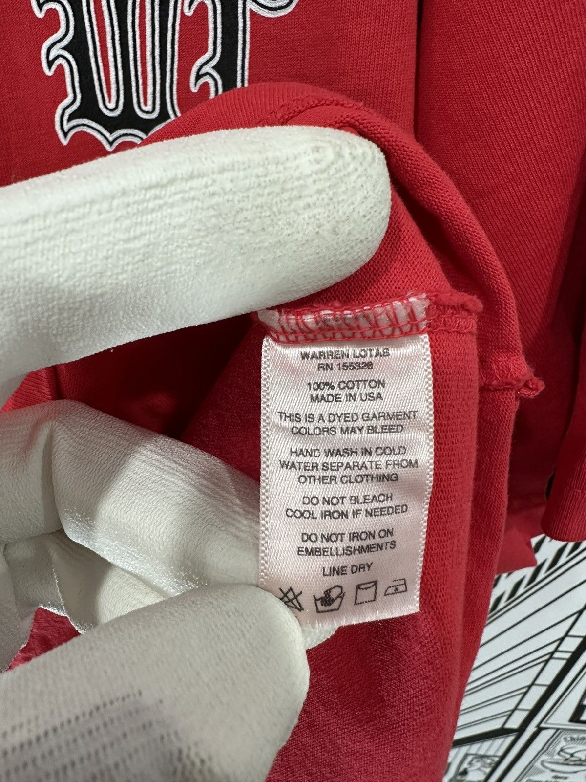 Warren Lotas Warren Lotas WL Crest Tee Large Red Size US L / EU 52-54 / 3 - 6 Thumbnail