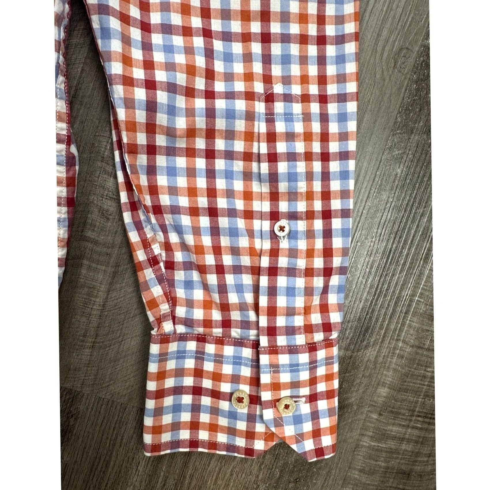 Robert Talbott Robert Talbott Caramel Checkered Long Sleeve Button Down - Medium Shirts Mens Red Size US M / EU 48-50 / 2 - 4 Thumbnail