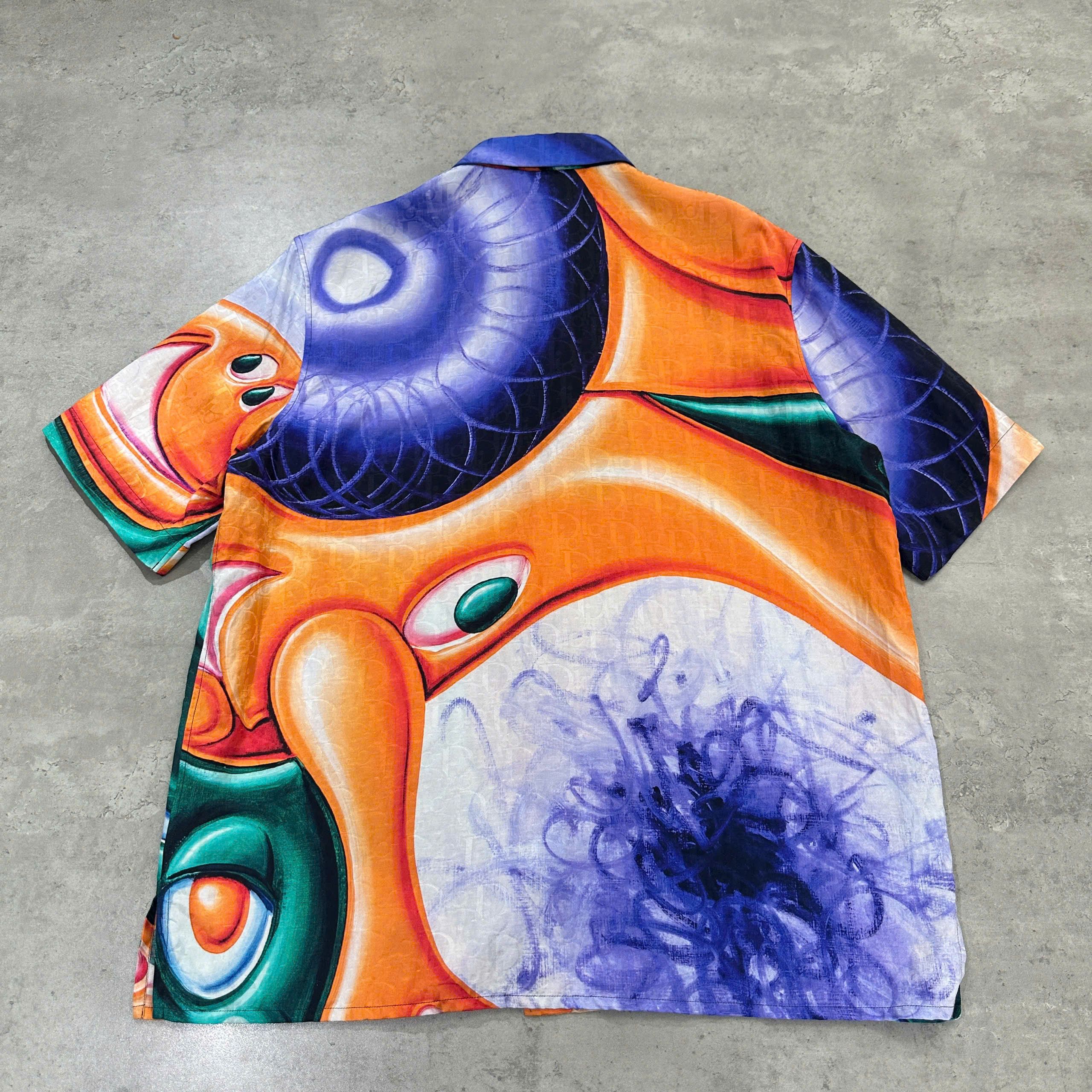 Christian Dior Monsieur DIOR x KENNY SCHARF MULTICOLOR SWIRL OBLIQUE SHIRT Size US XXS / EU 40 - 2 Thumbnail