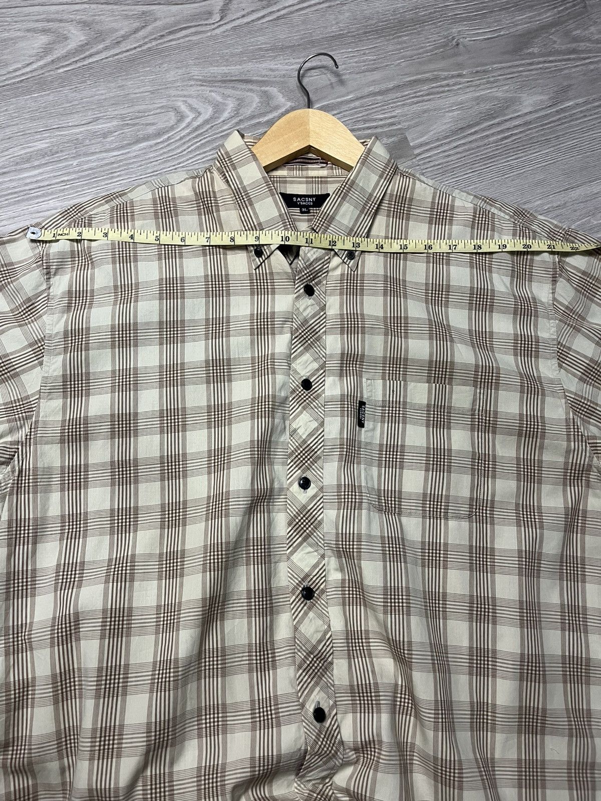 Yohji Yamamoto Yohji Yamamoto Ysaccs Sacsny Plaid Work Shirt Size US XXL / EU 58 / 5 - 9 Thumbnail