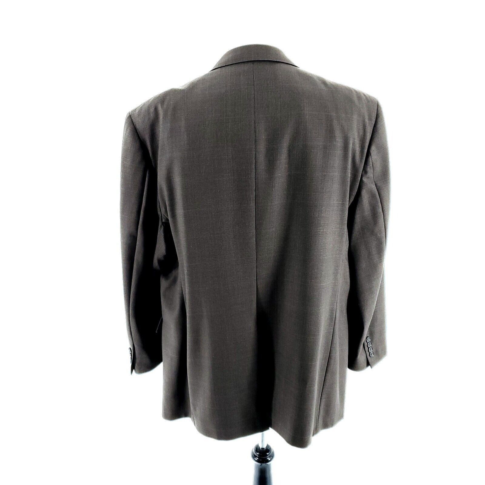 Hart Schaffner Marx Hart Schaffner Marx Wool 2 Button Sport Coat 46L Brown Shark Size 46L - 5 Thumbnail