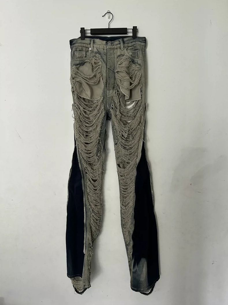Rick Owens Rick Owens Bolan Banana Distressed Jeans Size US 31 - 1 Thumbnail