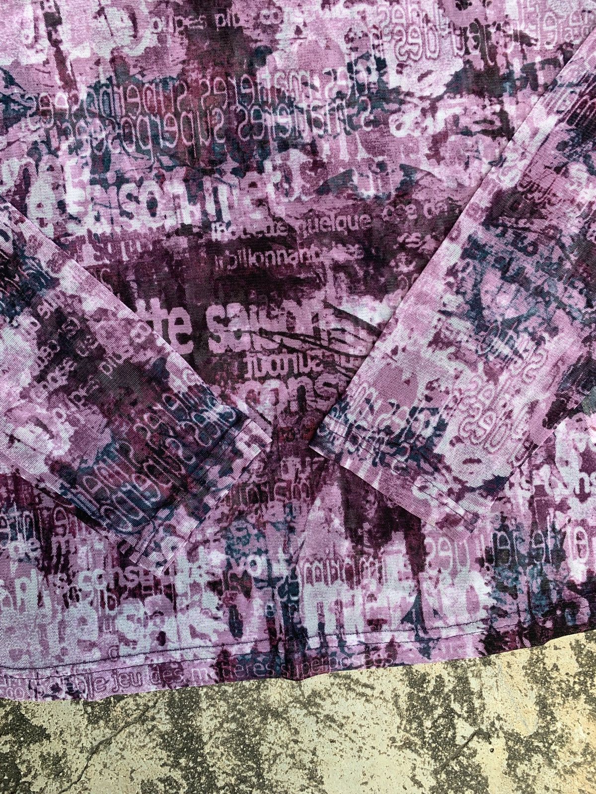 If Six Was Nine × Japanese Brand × Le Grande Bleu (L.G.B.) y2k Echo Sports Pink Purple Poem Words Longsleeve Mesh Top Size M / US 6-8 / IT 42-44 - 5 Thumbnail