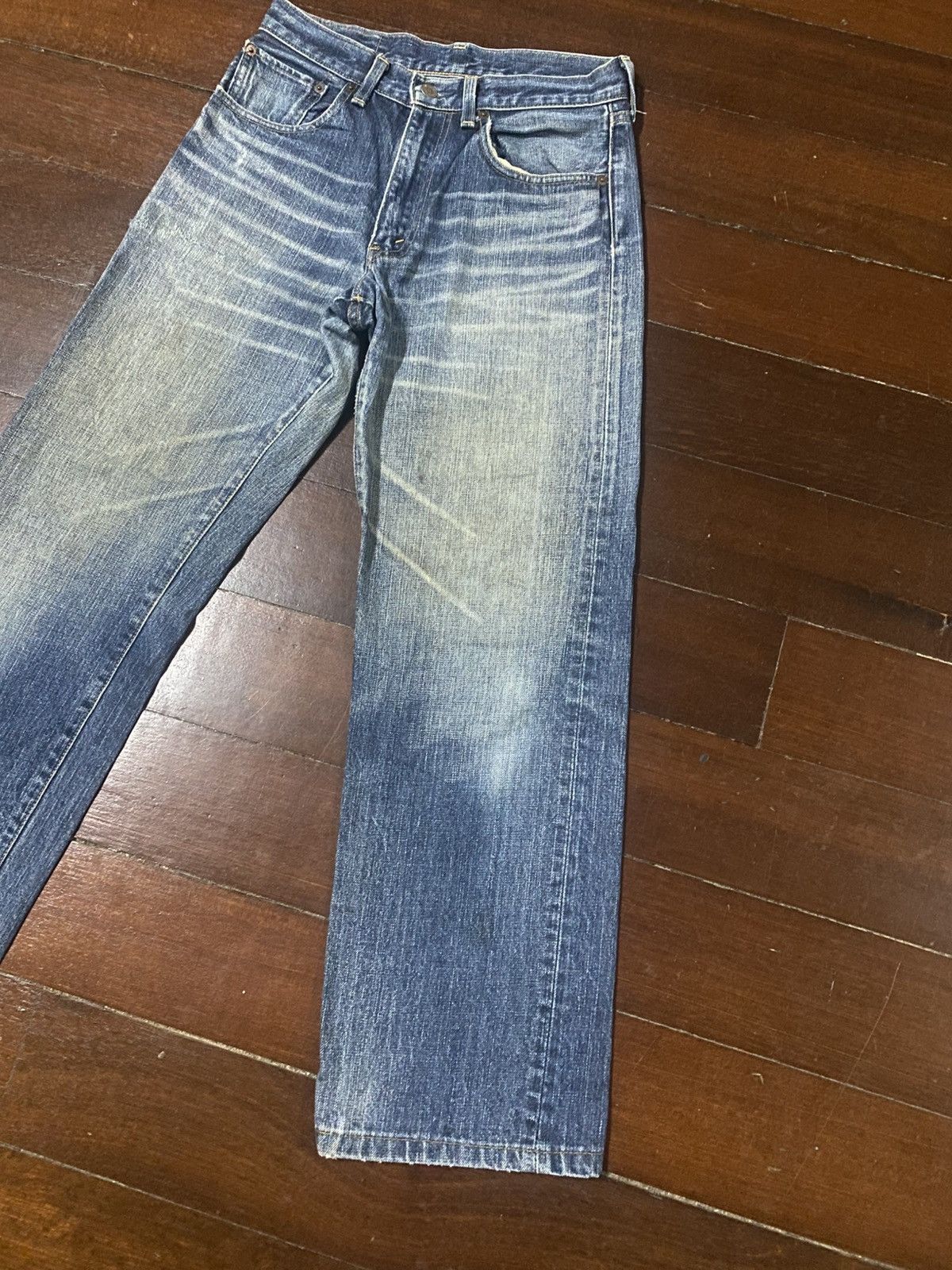 Levi's Vintage Levis 510 Red Loop Jeans nice faded mud wash rework Size US 29 - 4 Thumbnail