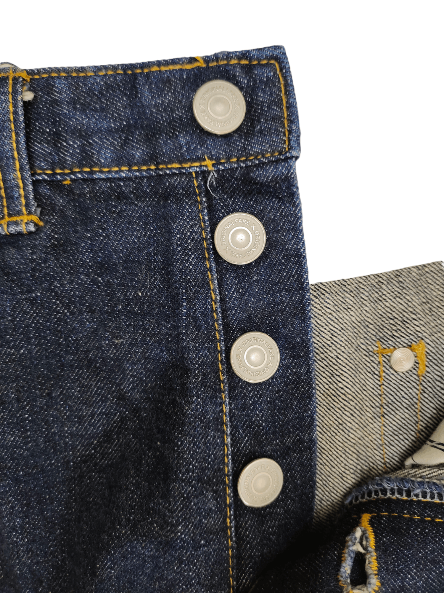 Kaws × Medicom Toy × Original Fake Original Fake X Kaws Selvedge Distressed Hem Denim Jeans Size US 33 - 15 Thumbnail