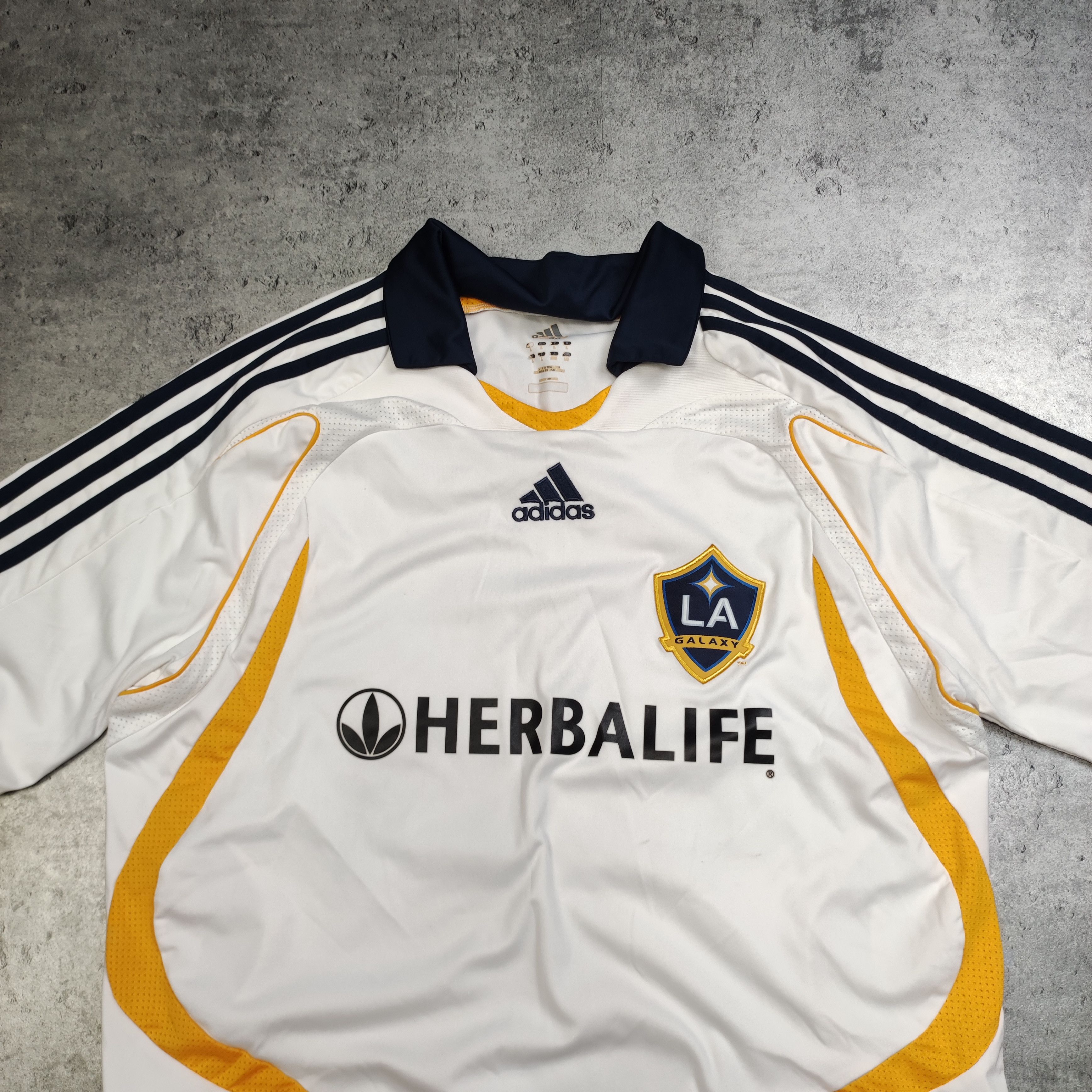 Vintage RARE Vintage Adiads x LA Galaxy #23 Beckham Home Jersey Size US XL / EU 56 / 4 - 4 Thumbnail