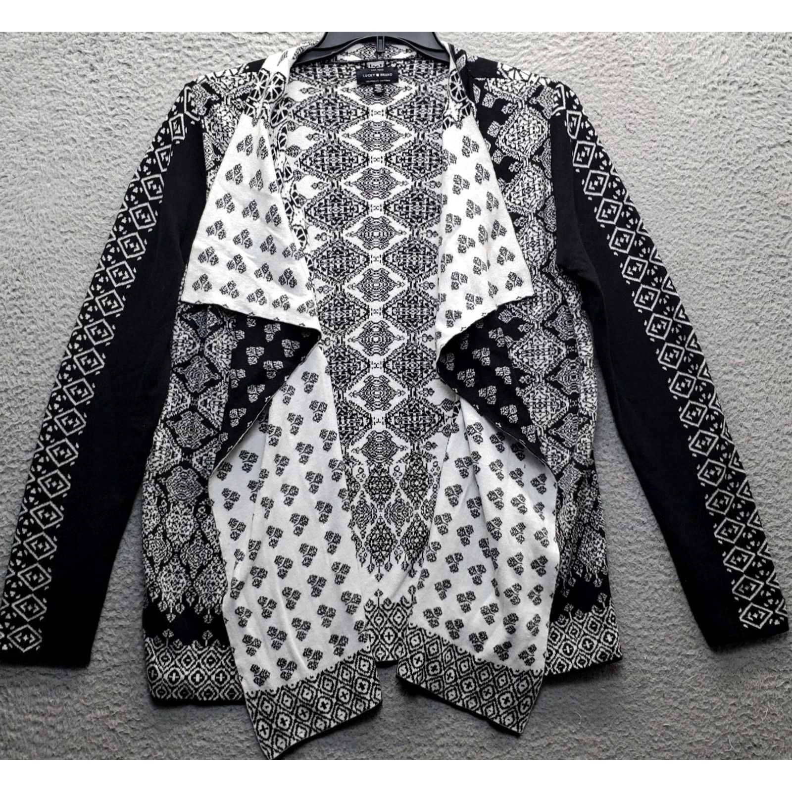 Lucky Brand Lucky Brand Los Angeles Cardigan Womens M Multicolor Aztec Print Open-Front Cardigan Size M / US 6-8 / IT 42-44 - 2 Thumbnail