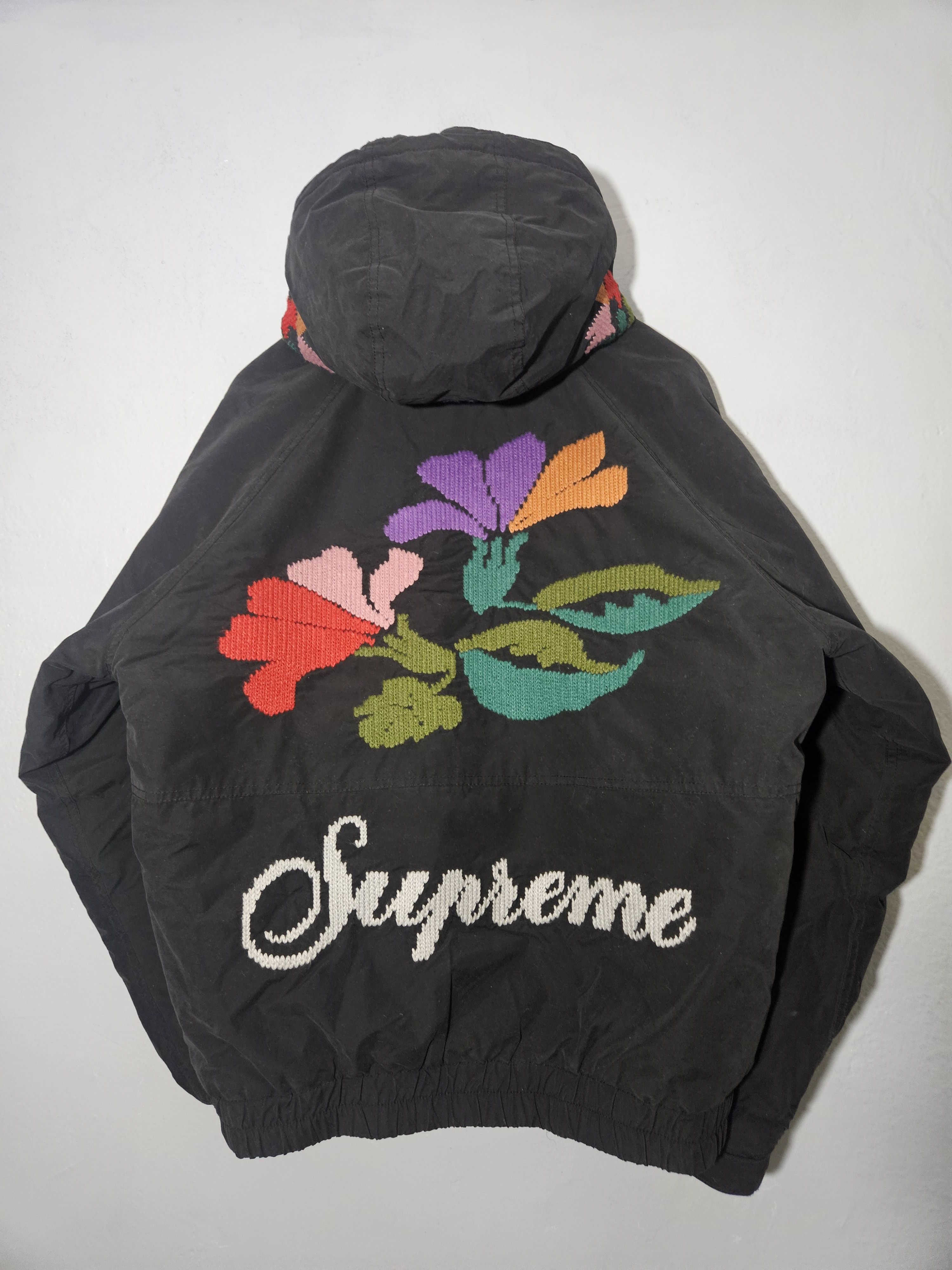 Supreme Supreme Oversized Needlepoint Quilted Black Hooded Jacket Size US S / EU 44-46 / 1 - 1 Thumbnail