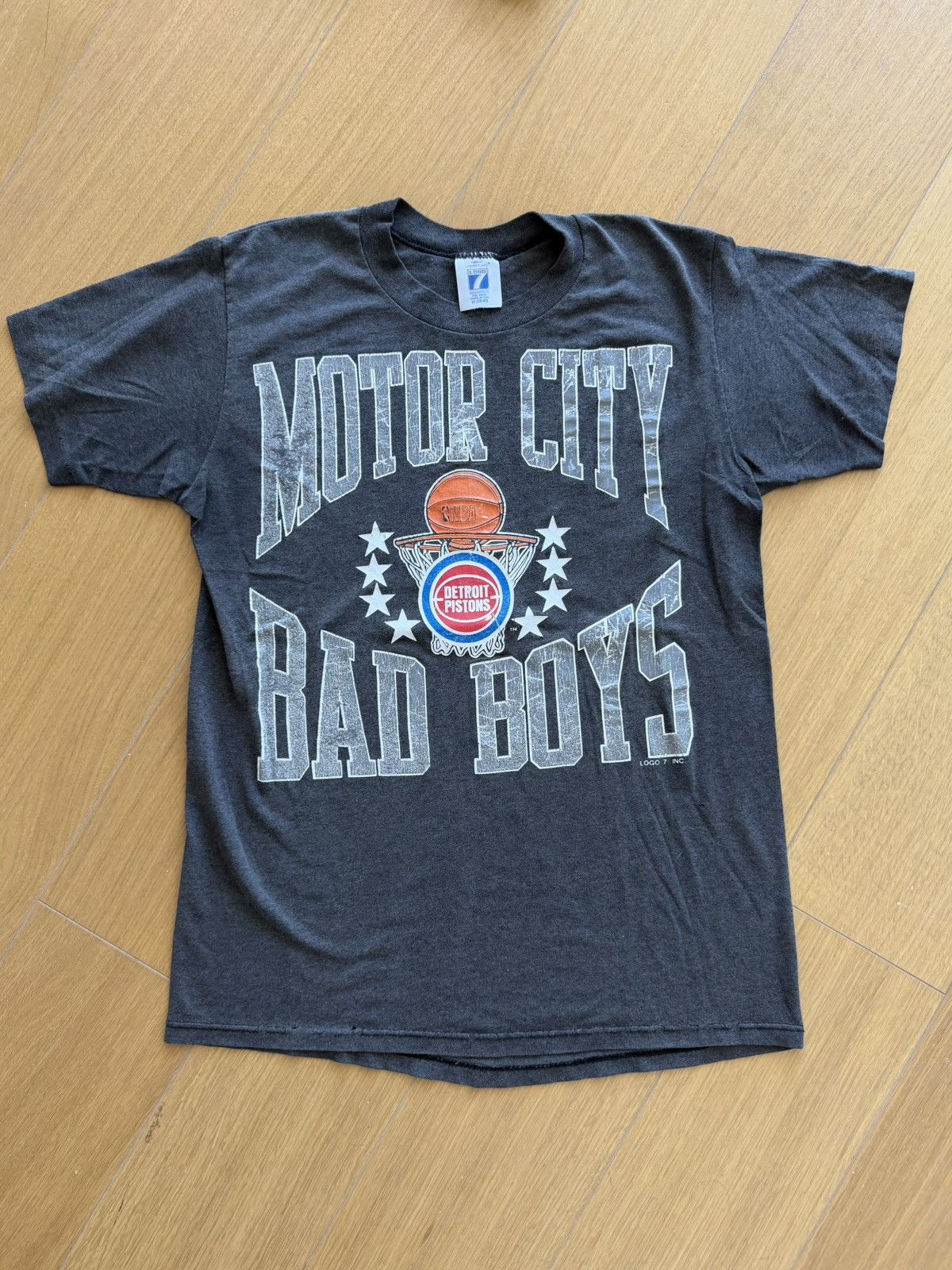 NBA VINTAGE 80s Detroit Pistons Bad Boys logo 7 T-Shirt Size US M / EU 48-50 / 2 - 1 Thumbnail