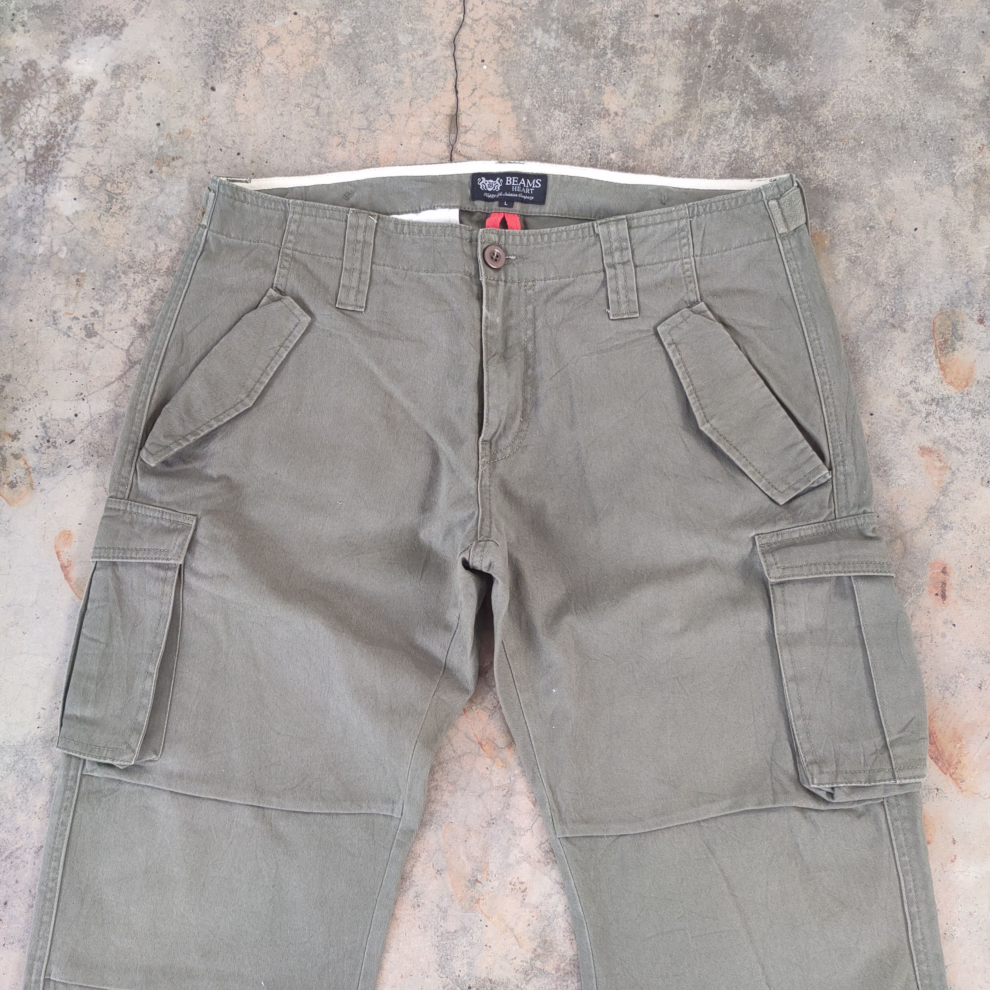 Beams Plus VINTAGE BEAM HEART CARGO PANTS Size US 34 / EU 50 - 3 Thumbnail