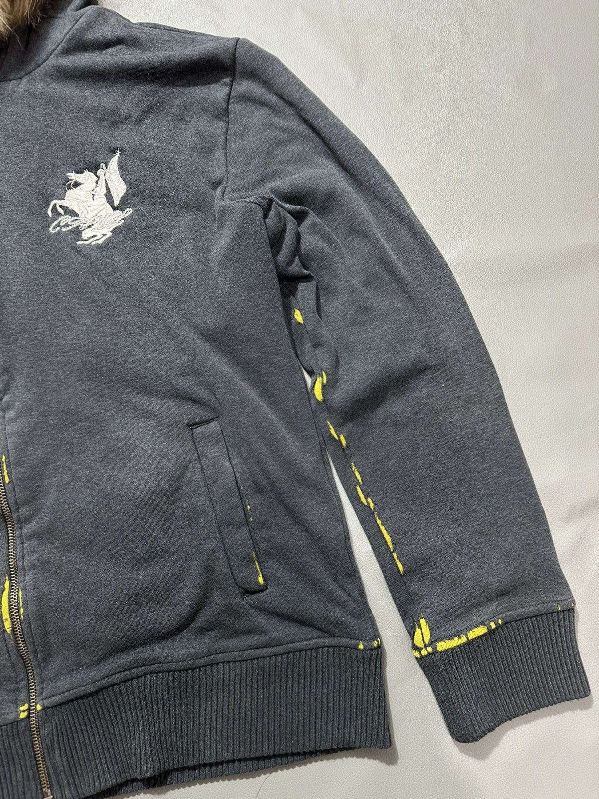 Hysteric Glamour DISTRESSED CRUX NUMBER 7 Zip Fur Hoodie PUNK LGB style Size US L / EU 52-54 / 3 - 4 Thumbnail