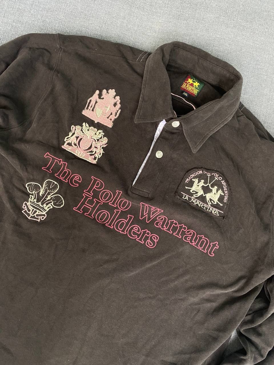 Other 🇺🇸 Vintage 90s La Martina Warrant Holders Polo Longe Sleeve Size US XL / EU 56 / 4 - 2 Thumbnail
