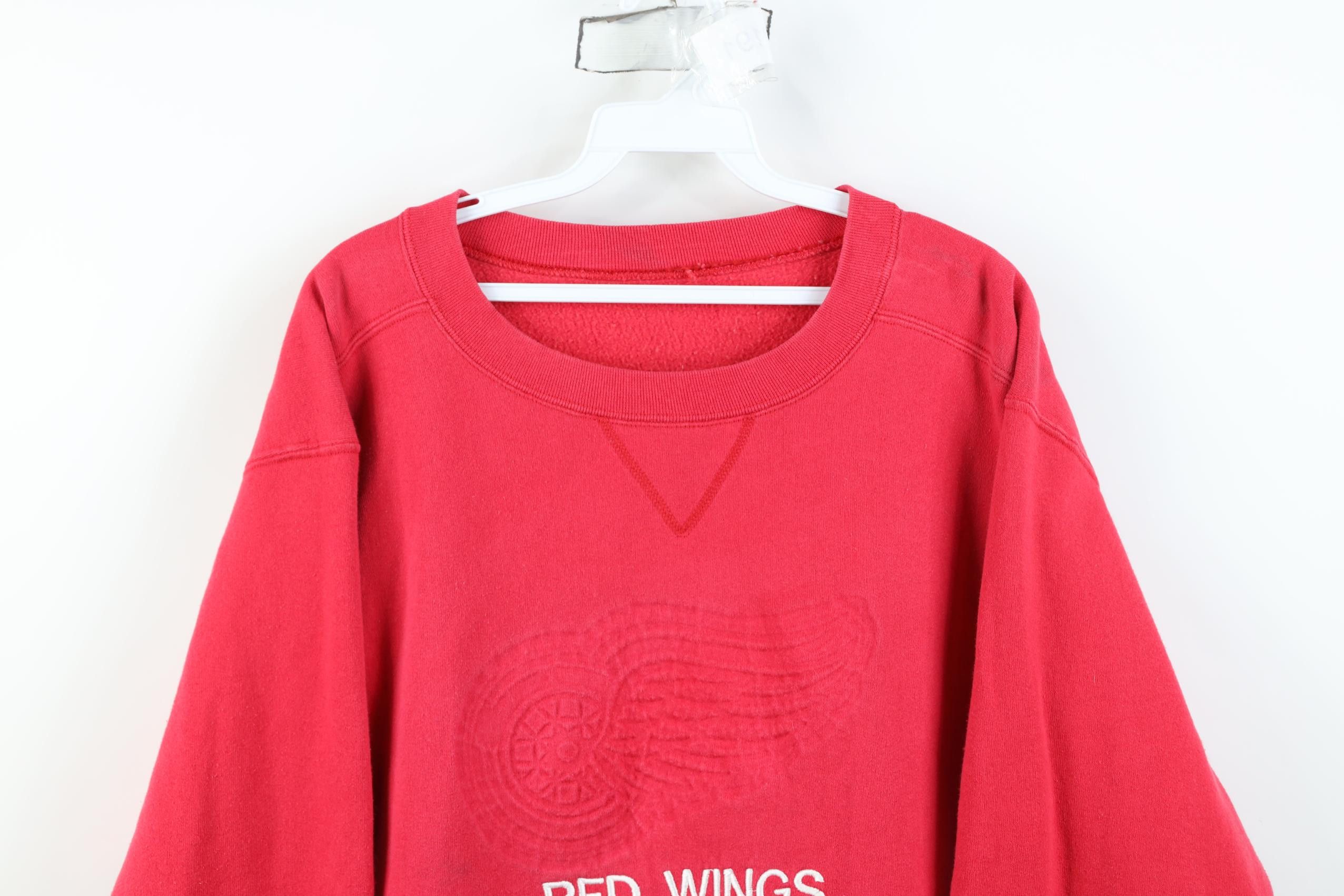 Vintage Vintage 90s Detroit Red Wings Hockey Crewneck Sweatshirt Size US M / EU 48-50 / 2 - 2 Thumbnail