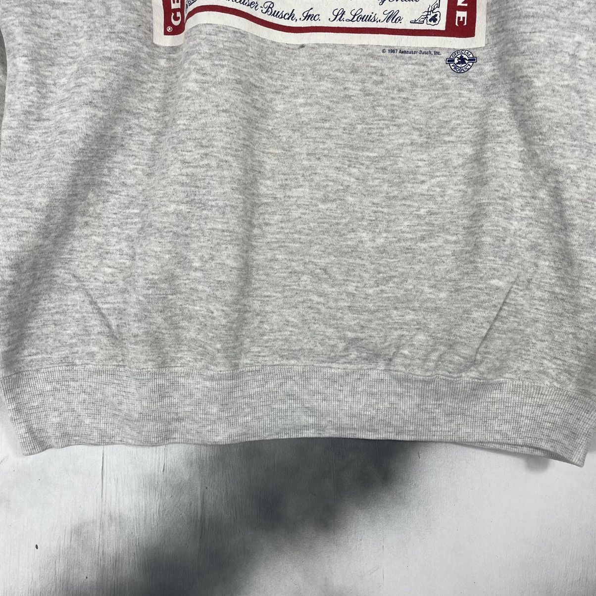 Budweiser × Vintage Vintage Budweiser Distressed Style Sweatshirt Size US L / EU 52-54 / 3 - 5 Thumbnail