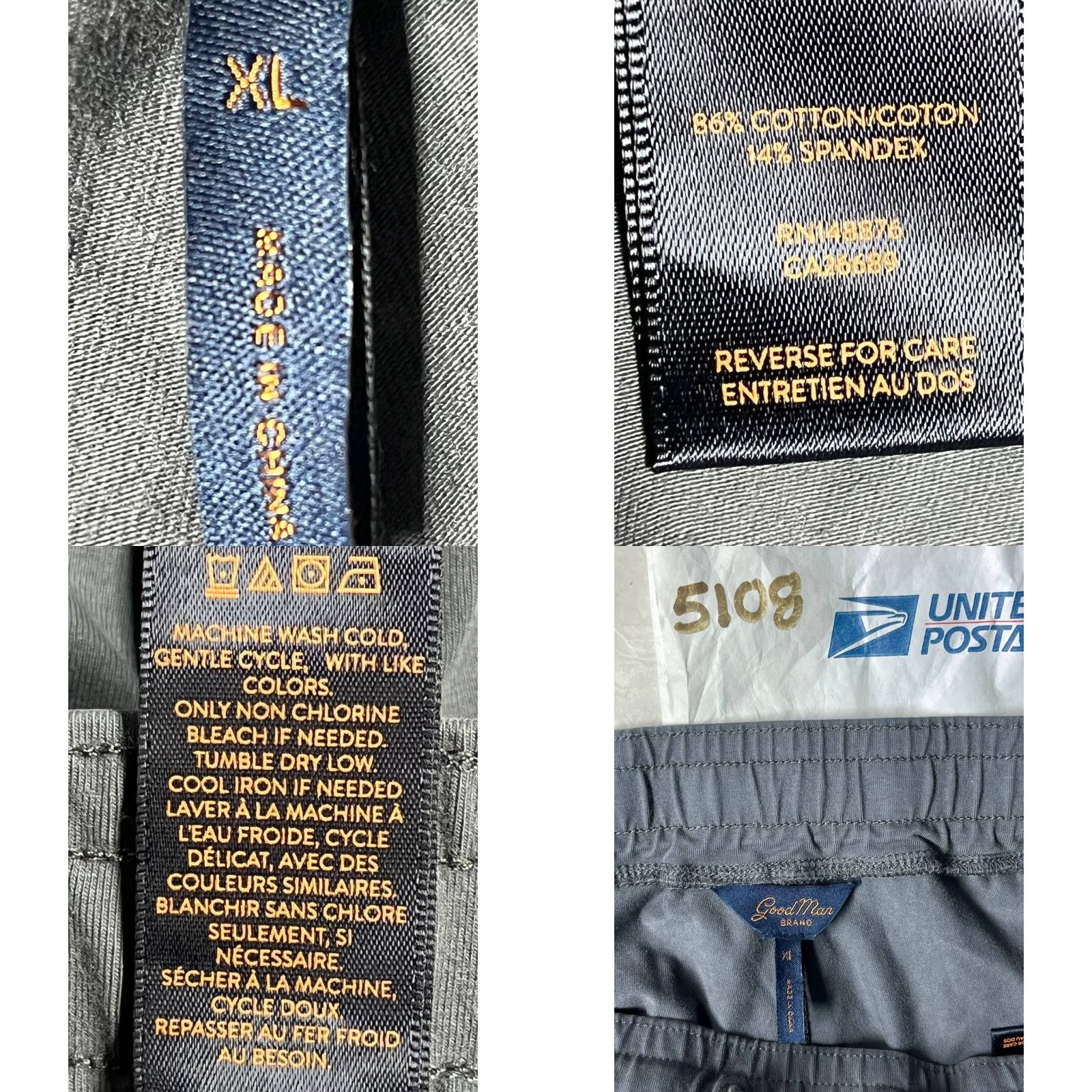 J Brand God Man Brand Pants Mens XL Gray Jogger Elastic Cuffs Performance Size US 36 / EU 52 - 8 Thumbnail
