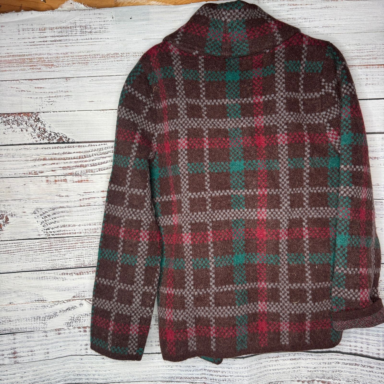 Soft Surroundings Soft Surroundings Wool Alpaca Blend Plaid Toggle Coat Jacket Size M / US 6-8 / IT 42-44 - 4 Thumbnail