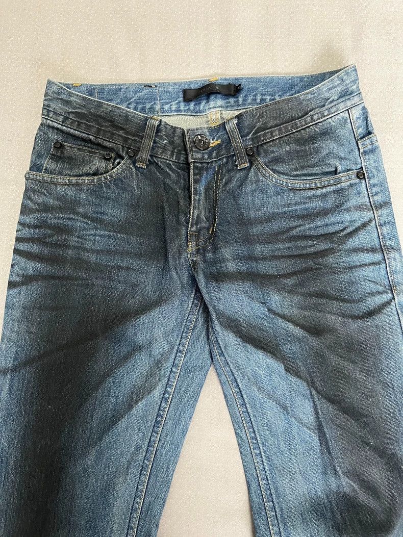 Yohji Yamamoto Vintage Midas Denim Flare Jeans With Unique Wear-2506 Size 29" - 4 Thumbnail