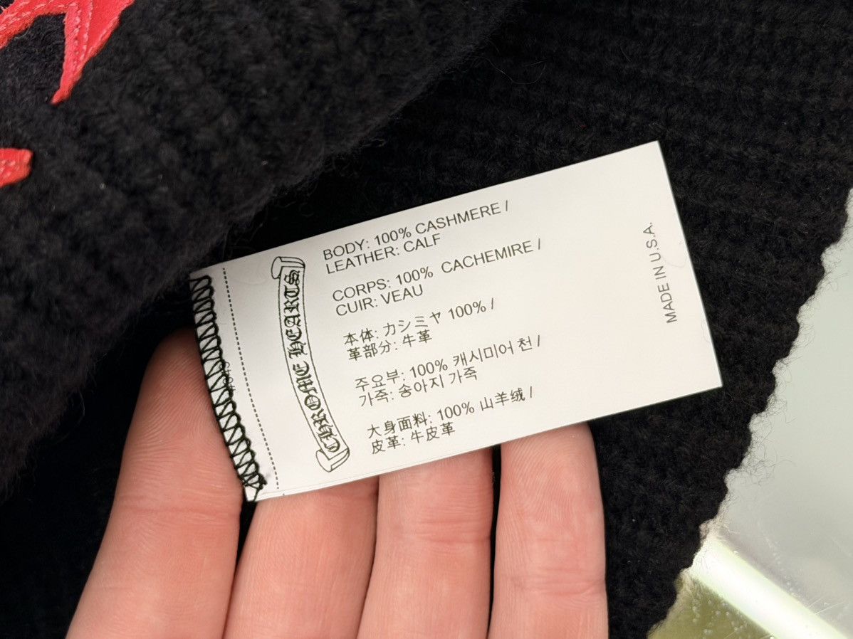 Chrome Hearts Chrome Hearts Triple Star Patch Beanie Size ONE SIZE - 6 Thumbnail