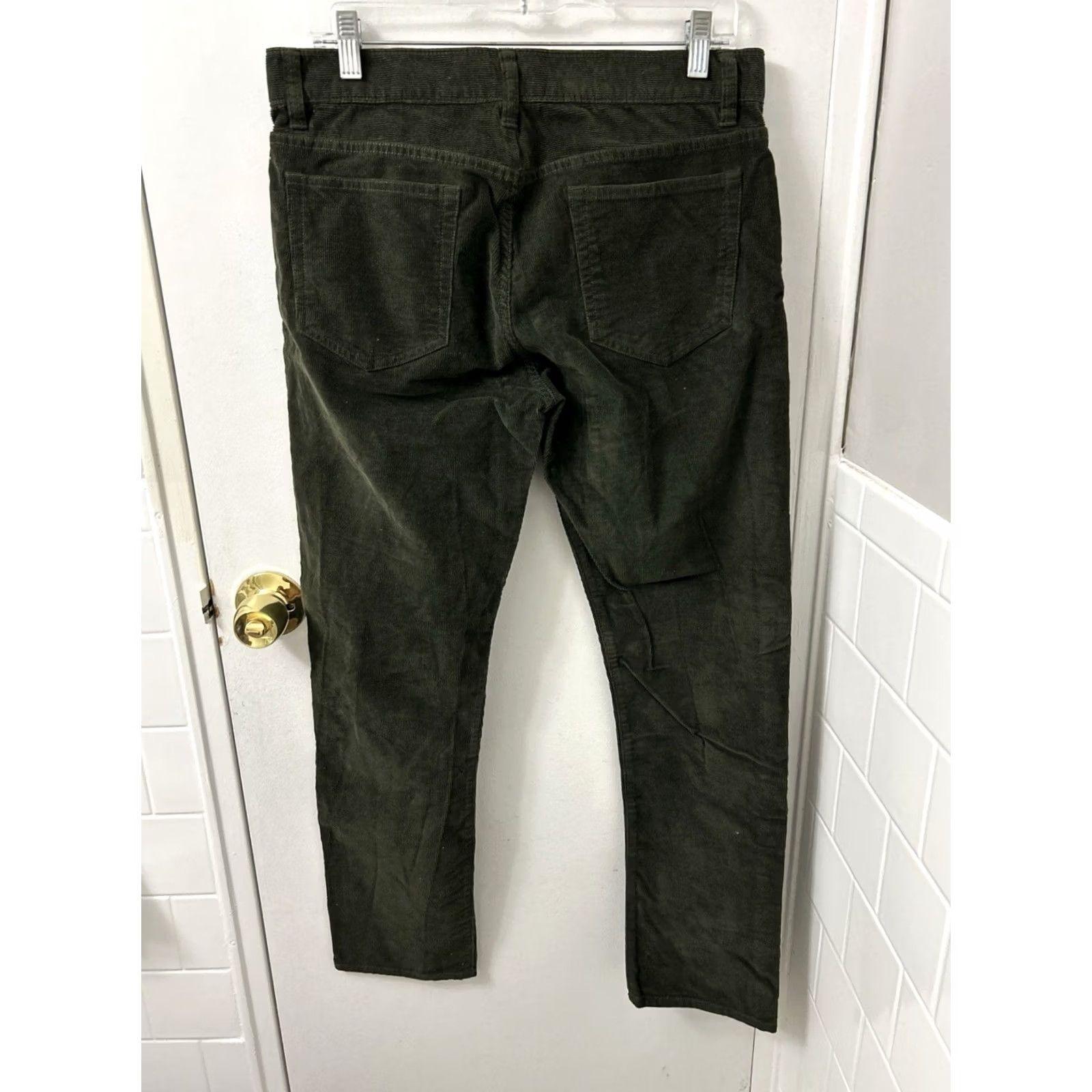Olive J.Crew Mercantile Flex Corduroy Pants Slim Fit 32x30 Olive Green Mens Size US 32 / EU 48 - 6 Thumbnail