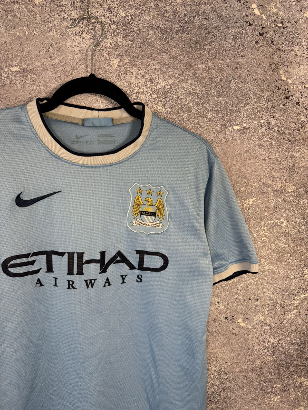 Nike × Vintage KUN AGUERO Vintage Manchester City 2013/14 Nike Jersey Size US S / EU 44-46 / 1 - 4 Thumbnail