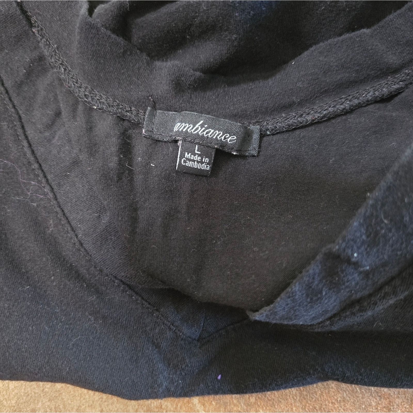 Other Black | AMBIANCE | Vneck Long Sleeve Size L / US 10 / IT 46 - 3 Thumbnail