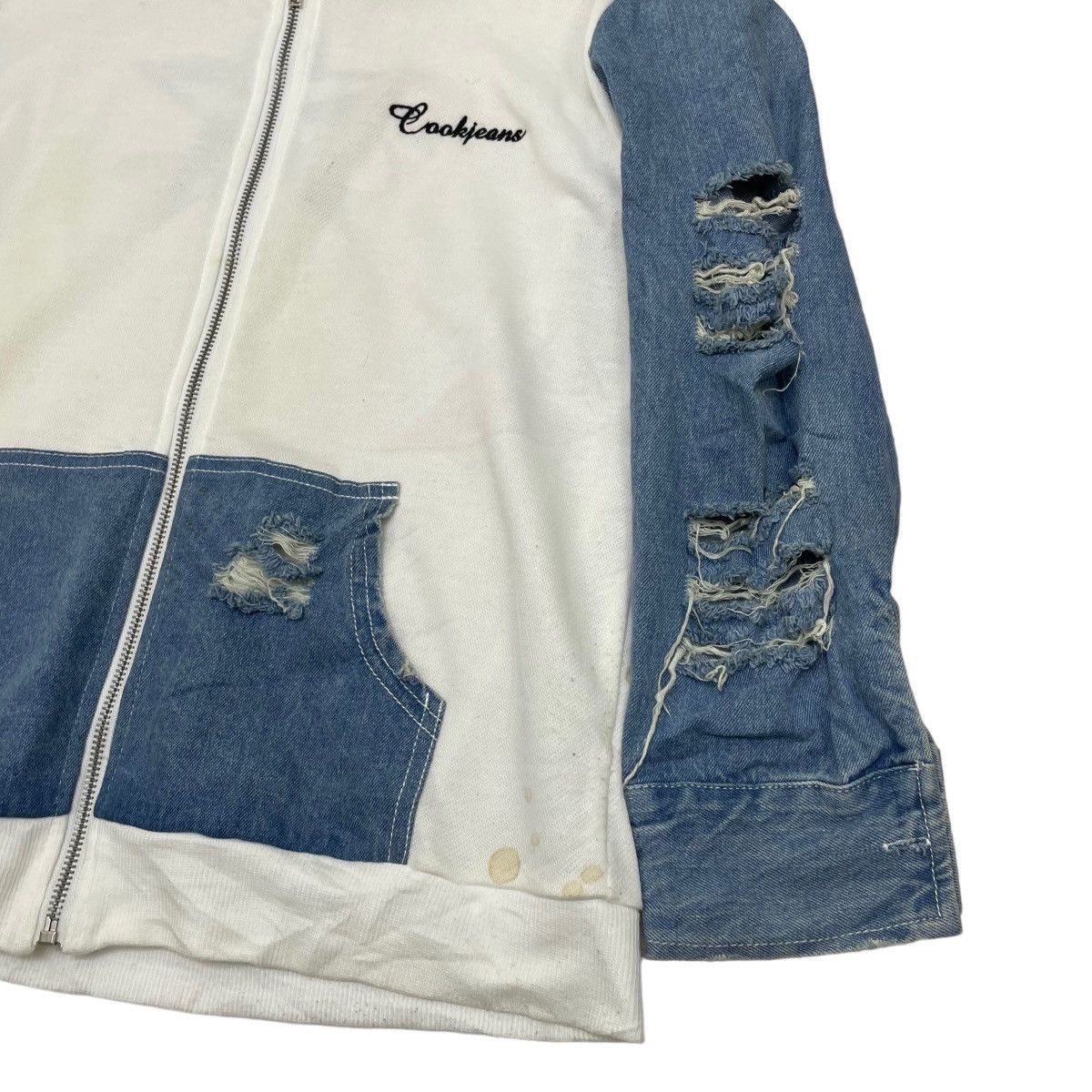 Japanese Brand Japanese Brand Lookjeans Distressed Hoody Jacket Size M / US 6-8 / IT 42-44 - 4 Thumbnail