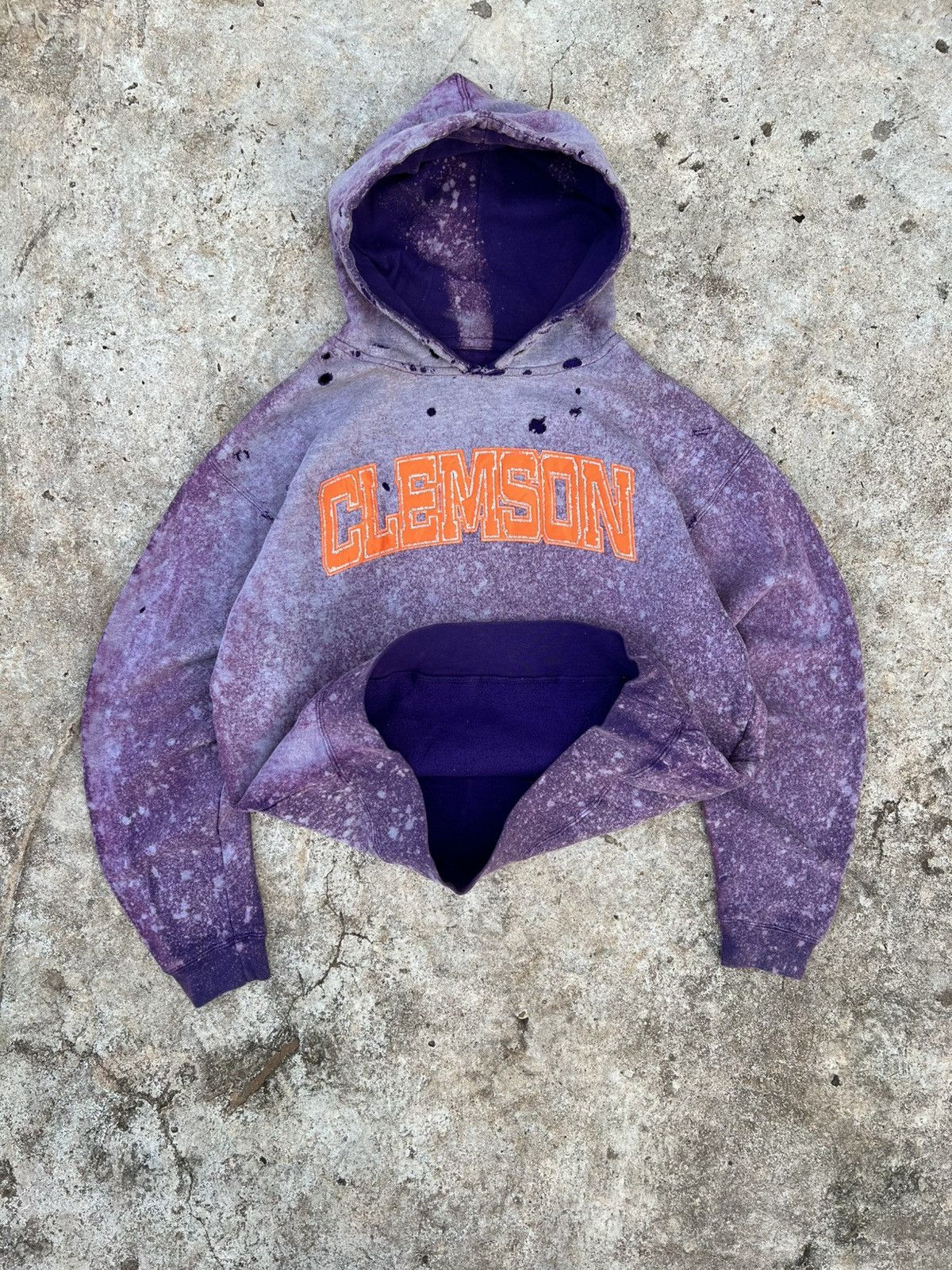 Vintage Distressed Faded Vintage Clemson Hoodie Size US L / EU 52-54 / 3 - 8 Thumbnail