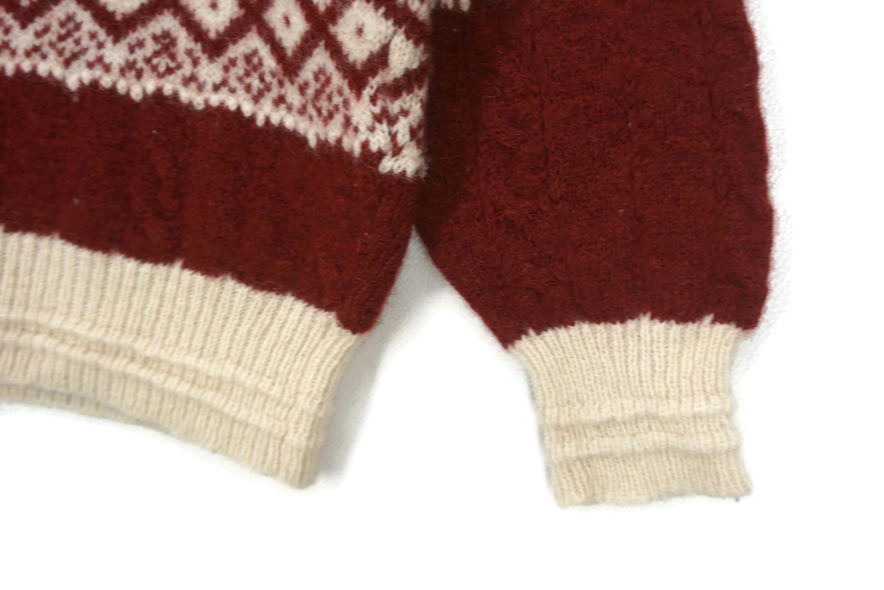 Japanese Brand Vintage ELLE Homme Isle Wool Crewneck Cable Knit Pullover Size US S / EU 44-46 / 1 - 7 Thumbnail