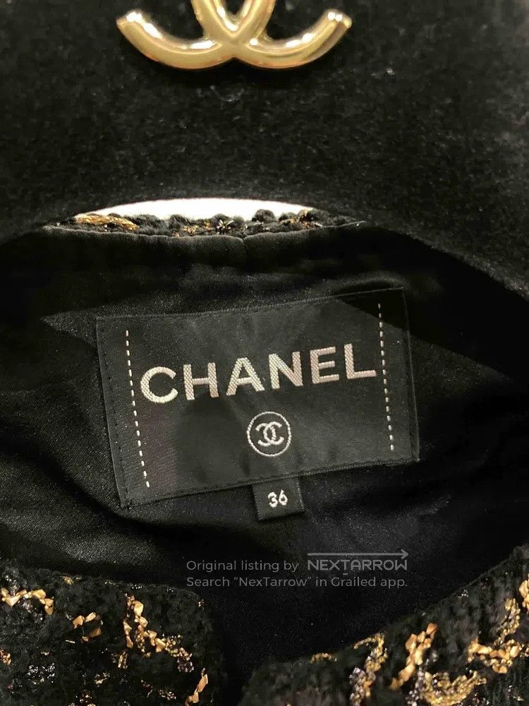 Chanel Chanel 19a Egyptian black gold silhouette coat Size XS / US 0-2 / IT 36-38 - 5 Thumbnail