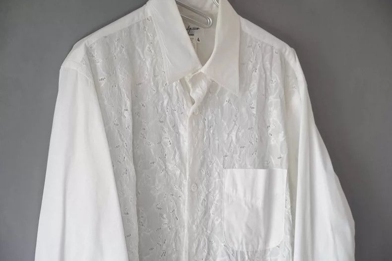 Yohji Yamamoto Yohji Yamamoto 06 SS Stamens Cutout Shirt 2505-Nextarrow Size US XL / EU 56 / 4 - 2 Thumbnail