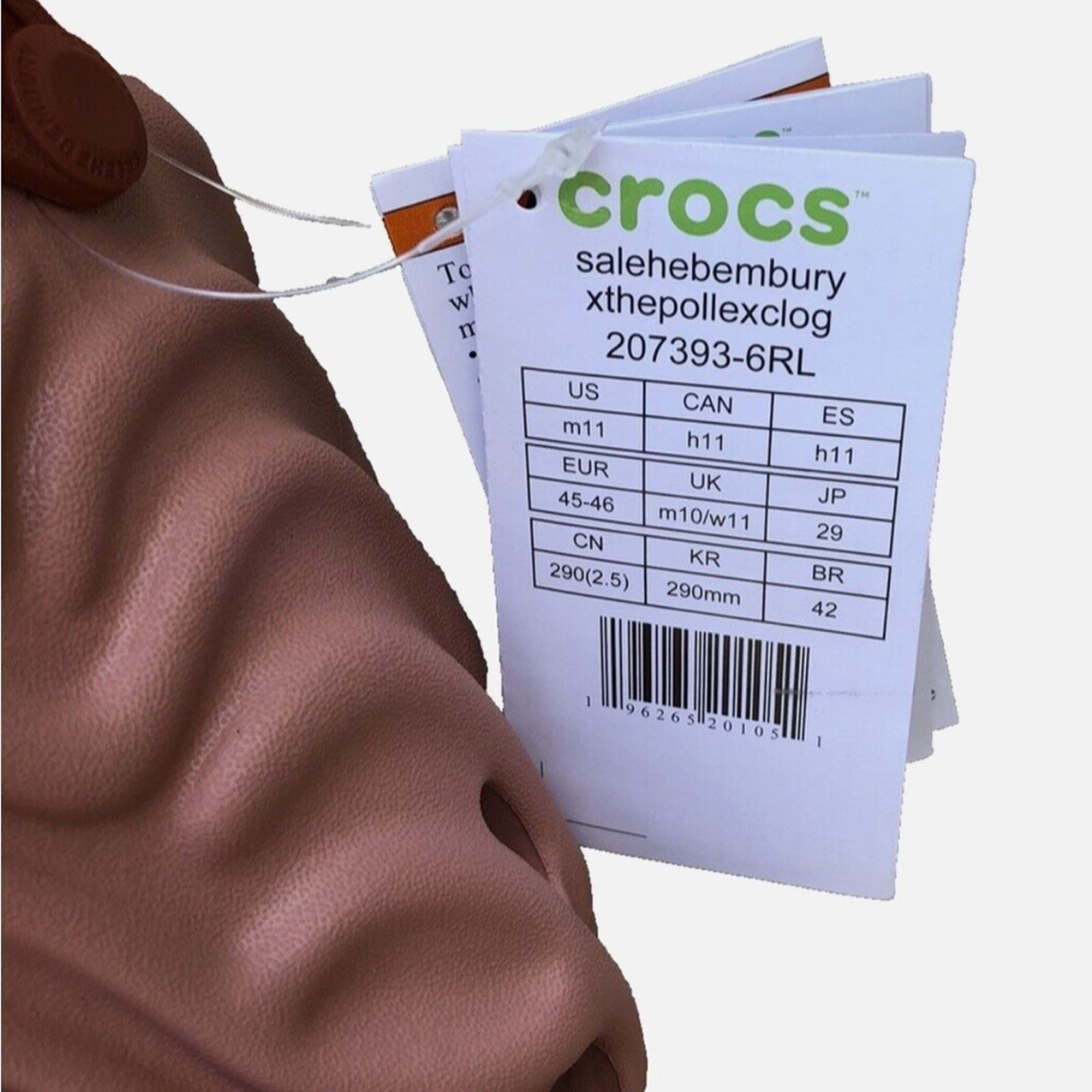 Crocs Crocs Pollex x Salehe Bembury Kuwata Pale Blush Men's 11 NEW Size US 11 / EU 44 - 8 Thumbnail