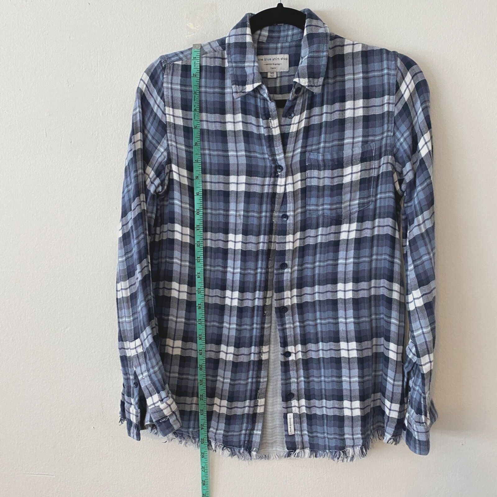 Other The Blue Shirt Shop Blue Plaid Button Down Long Sleeve Shirt Size XS / US 0-2 / IT 36-38 - 8 Thumbnail