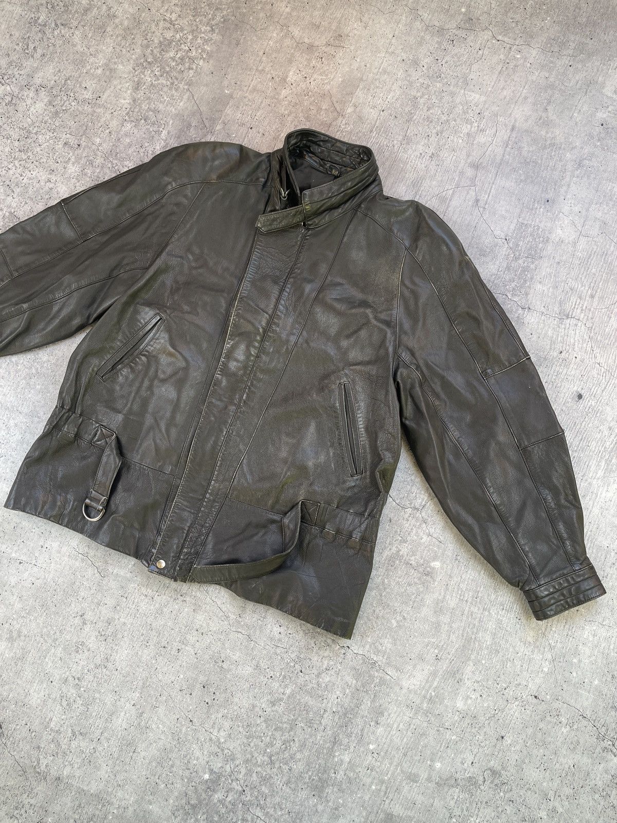 Vintage Vintage Y2K Black Genuine Leather Bomber Jacket Size US L / EU 52-54 / 3 - 2 Thumbnail