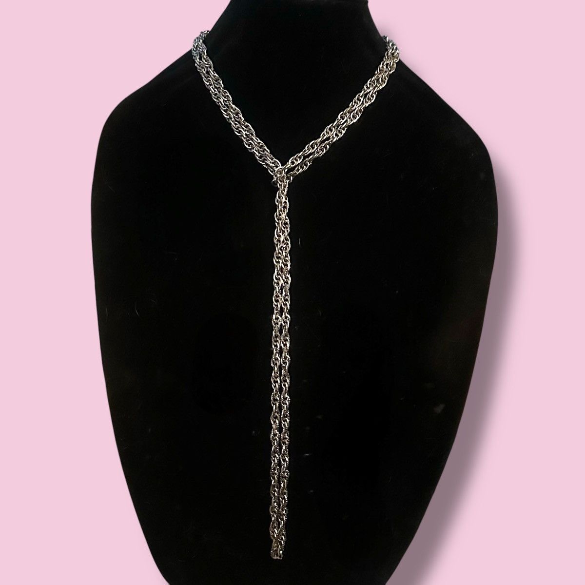Monet Vintage Monet long chunky silver cable link chain necklace Size ONE SIZE - 3 Thumbnail