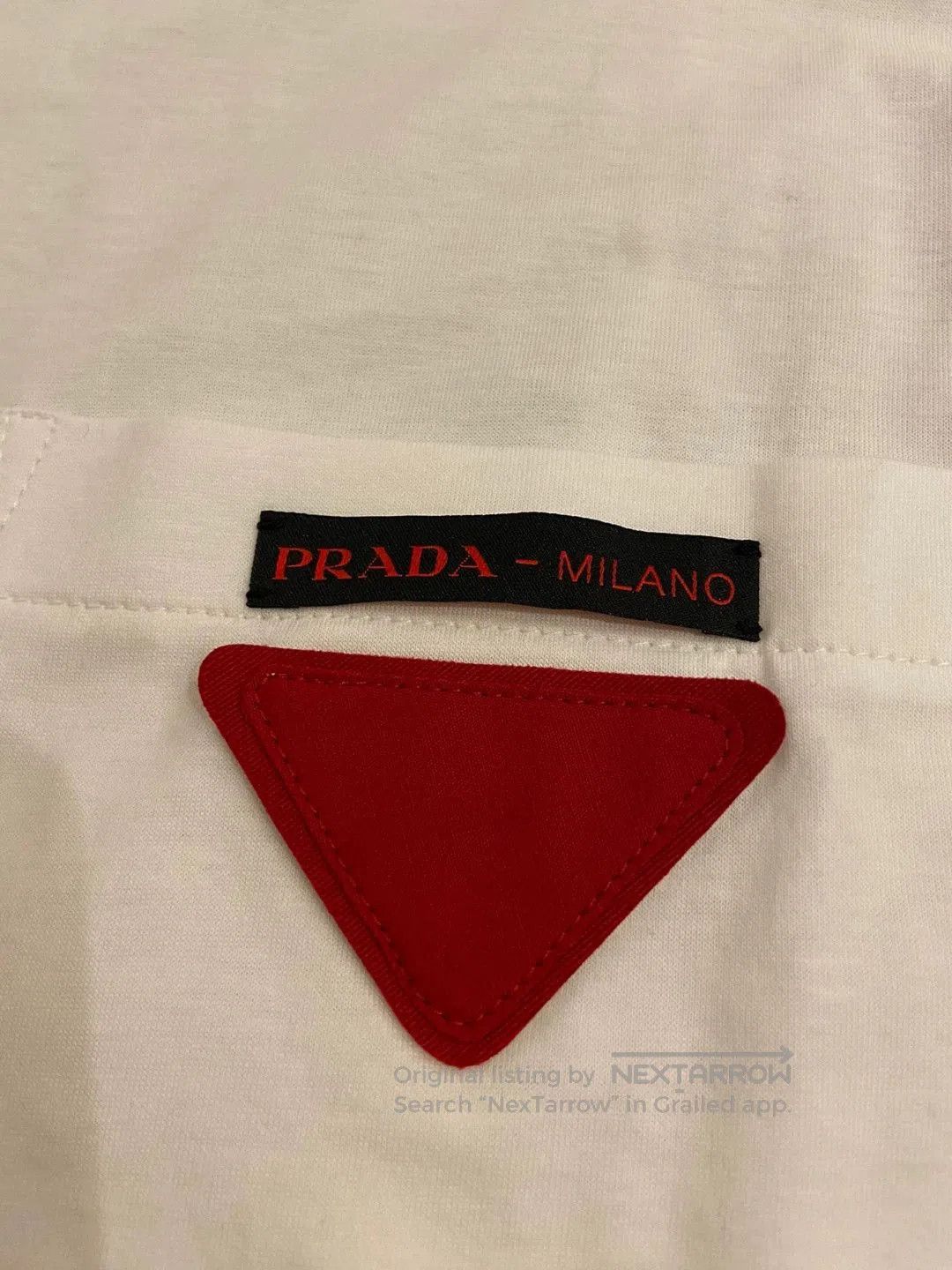 Prada prada triangle logo tee in white. Size US XXL / EU 58 / 5 - 2 Thumbnail
