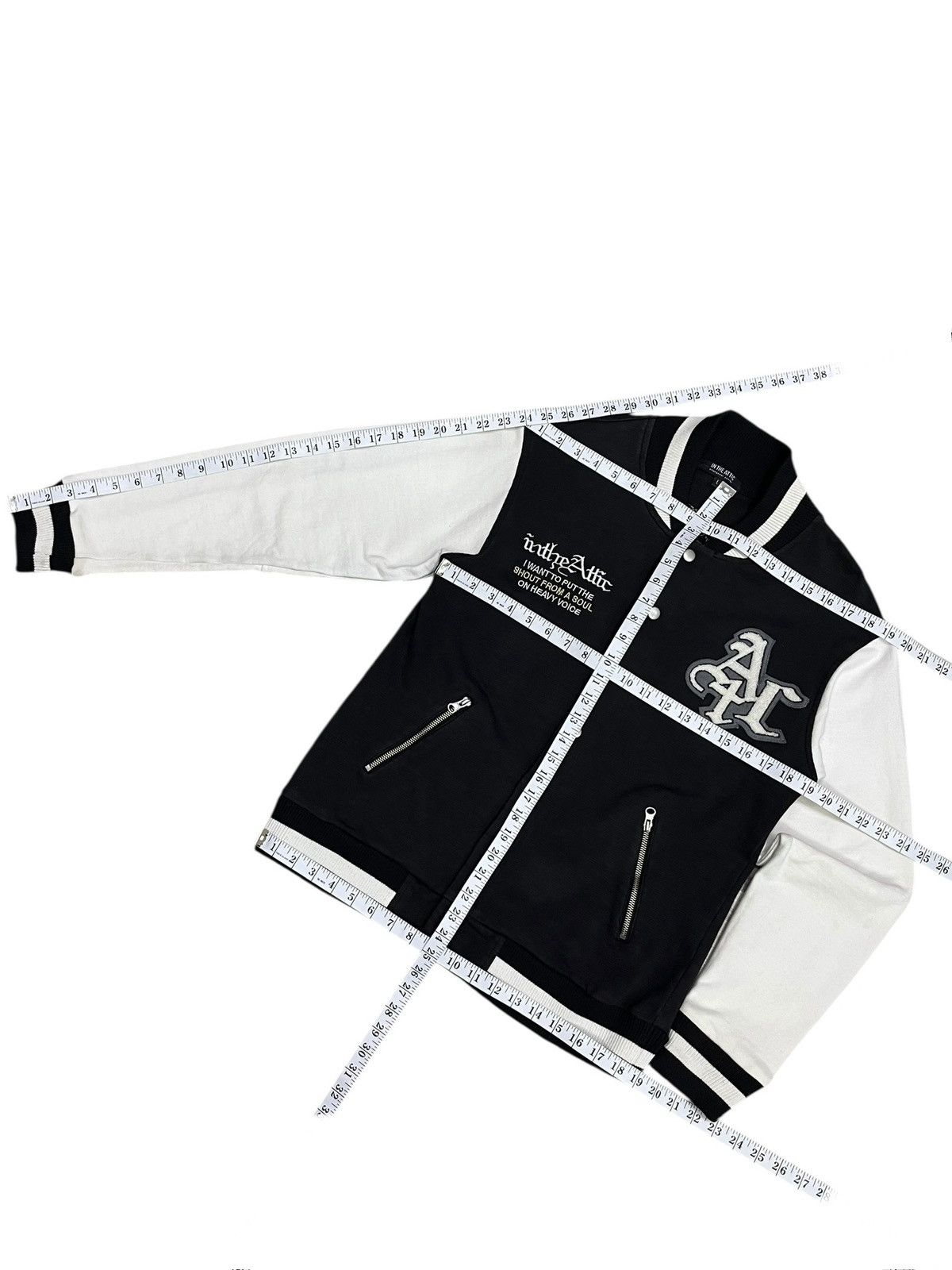 In The Attic 💀Vtg IN THE ATTIC Punk Varsity Jacket Death Brothers Skull Size US M / EU 48-50 / 2 - 16 Thumbnail